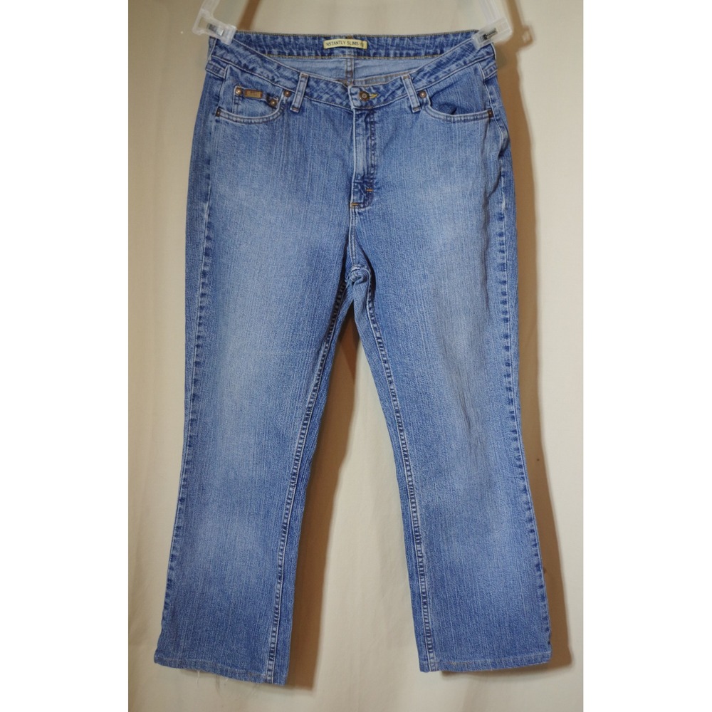 Riders by Lee Woman 16P Instantly Slims You‎ Straight Leg Jeans Medium Wash Blue